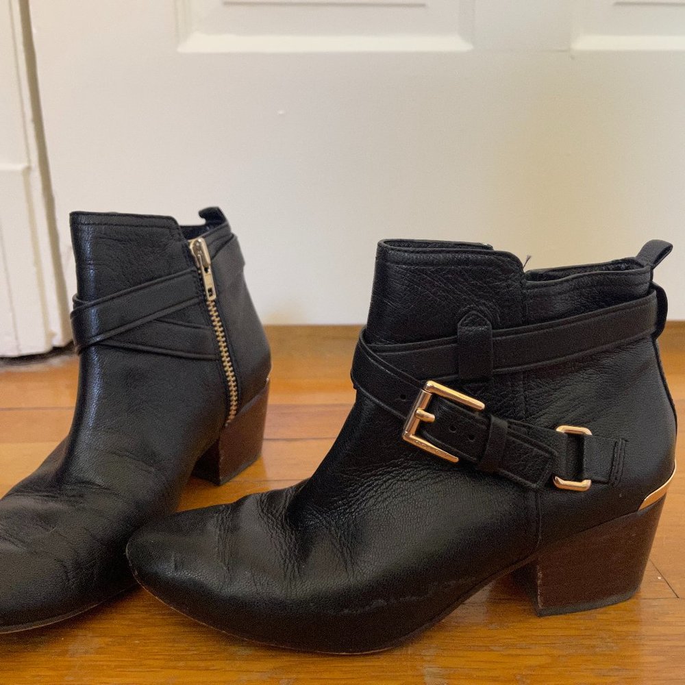 Coach black ankle boots size 5.5